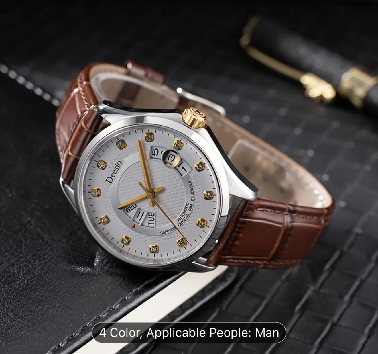 Elegant Men'S Stainless Steel Automatic Watch
