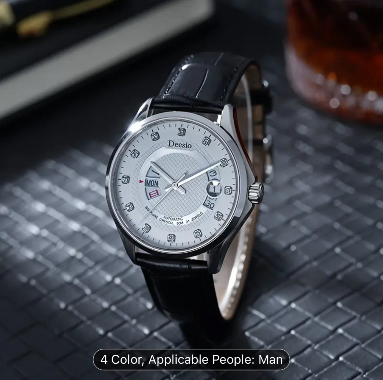 Elegant Men'S Stainless Steel Automatic Watch