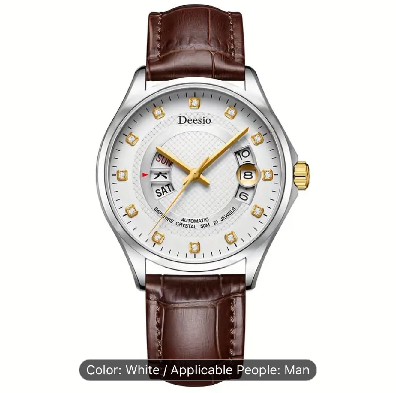 Elegant Men'S Stainless Steel Automatic Watch
